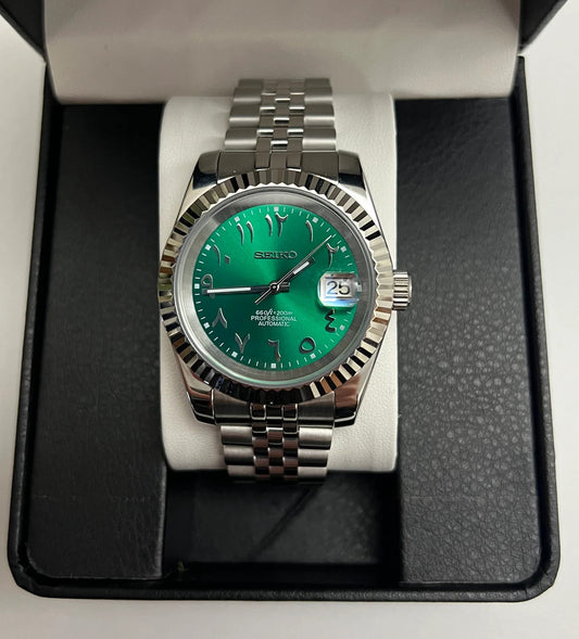 Seiko Datejust Green Arabic Mod