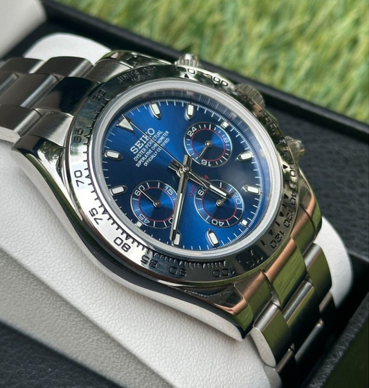 Seiko Chronograph Blue Daytona Mod